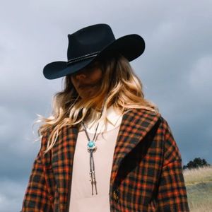 Wyeth Bolo tie wool cowboy hat